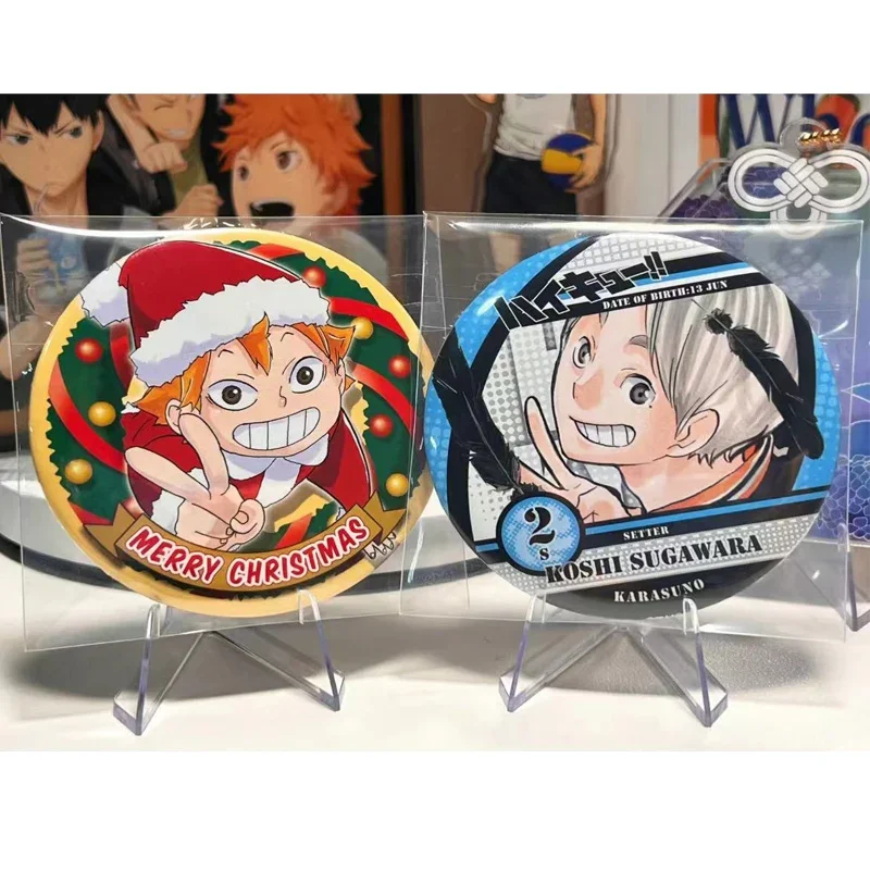 Anime Game Haikyuu!! Shoyo Hinata sugawara koushi Cosplay Backpack Pendant Brooch Tinplate Badge Graduation Birthday Xmas Gift