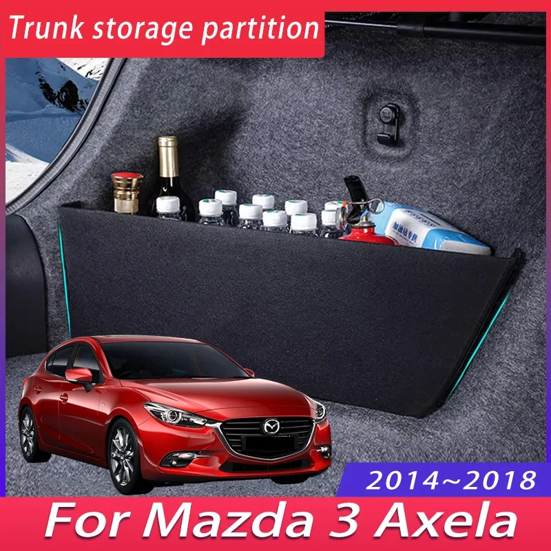 

For Mazda 3 Axela BM BN 2014~2018 2015 2016 2017 Car Trunk Storage Partition Multifunction Storage Box Auto Interior Accessories