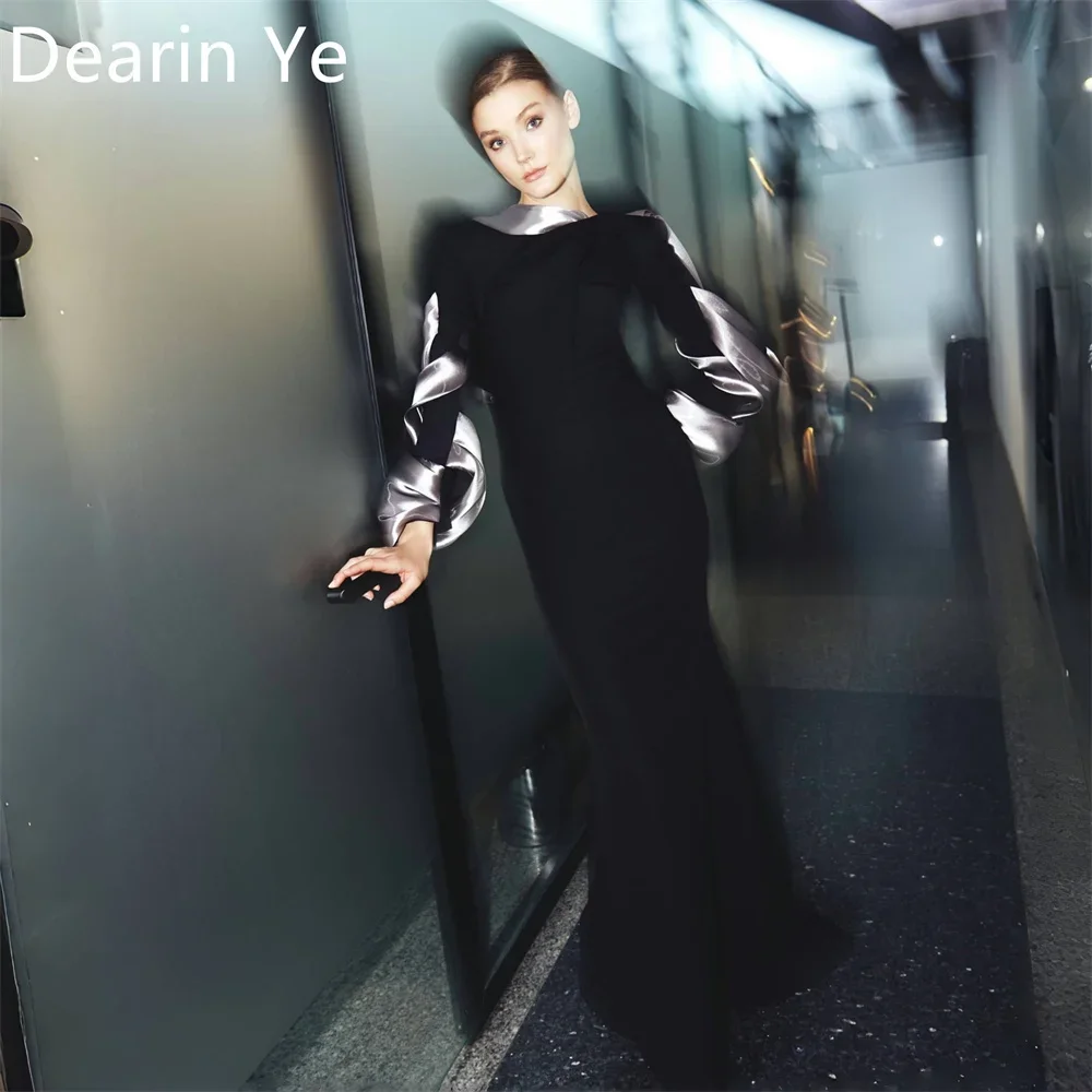 

Customized Prom Gown Dearin Scoop Neckline Sheath Floor Length Skirts Bespoke Occasion Dresses Formal Evening Dress Saudi Arabia