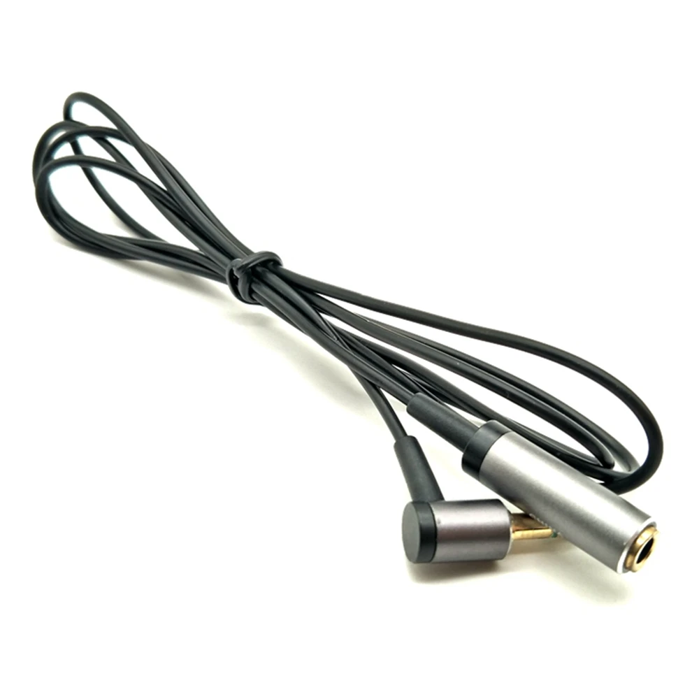 1Pcs 1M 3.5mm 3 Pole Stereo 90° Rectangular Female to 3.5mm 3 Pole Male Audio Plug L Shape Jack Adapter Plug