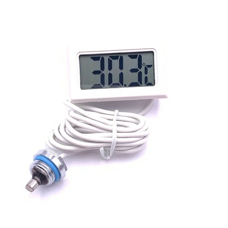 Computer Water Cooling Thermometer Electronic Digital Temperature Meter Water Tank Thermometer with Waterproof Probe Plug