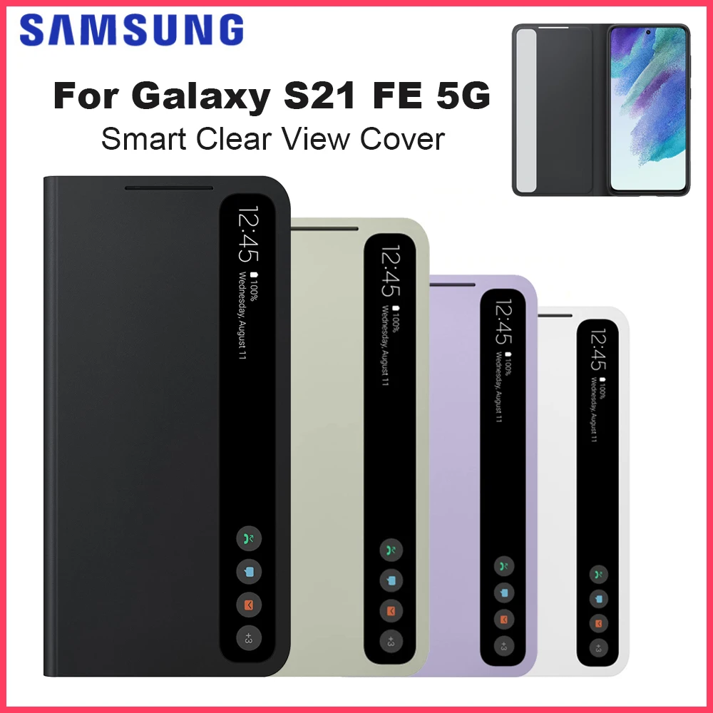

Оригинальный зеркальный Чехол-книжка для Samsung Galaxy S21 FE