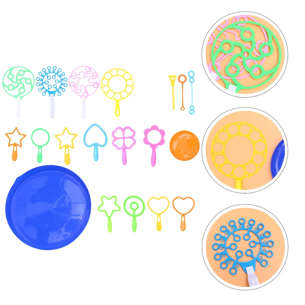 28pcs Bubble Set Multi Shape Kids Safe Bubble Wand Durable Handle For Outdoor Indoor Party Family Fun Assorted