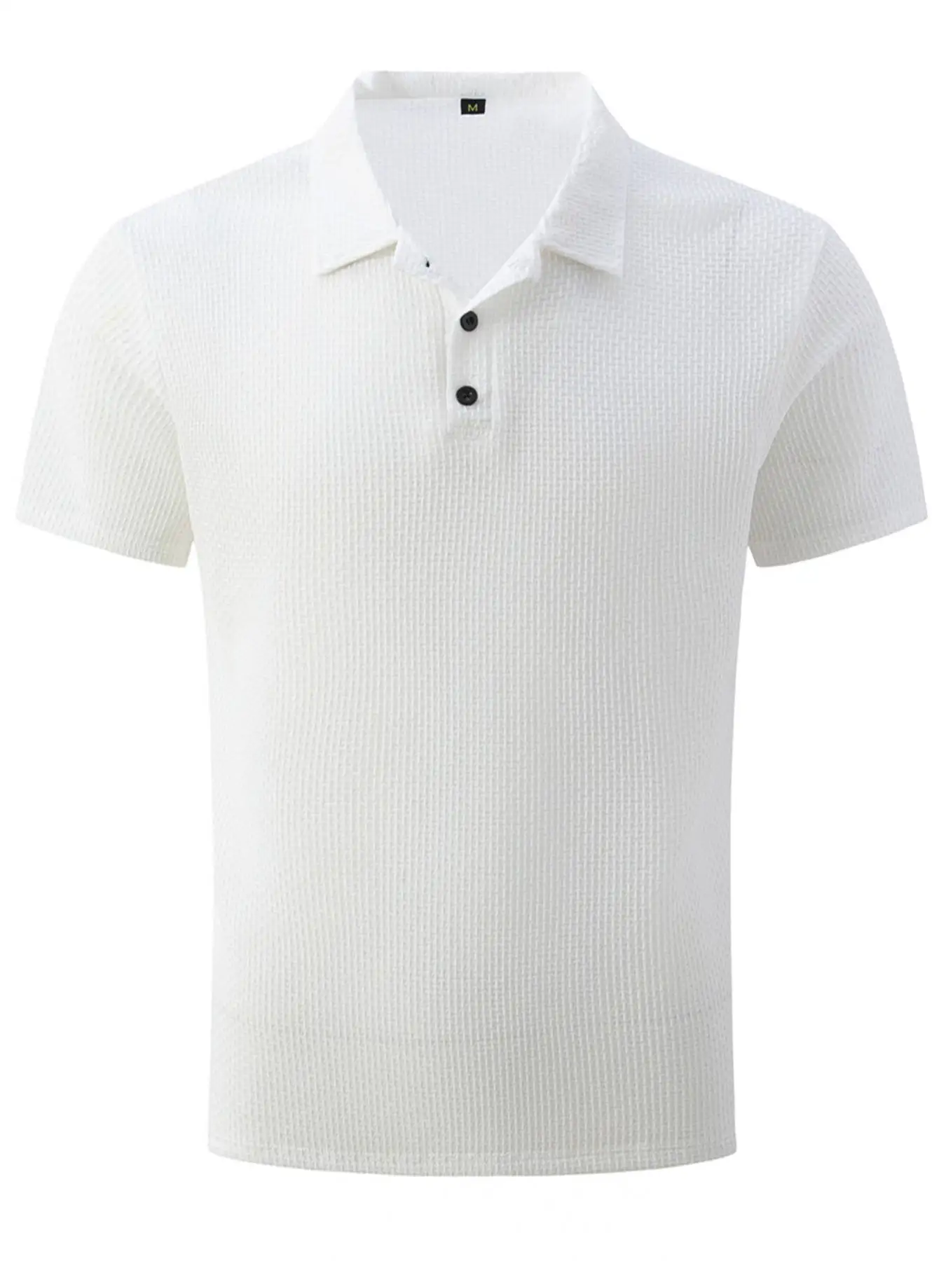 New Men's Business Casual Short Sleeved Bone Flower Solid Color POLO Shirt Fashion Breathable Comfortable Summer Versatile Top
