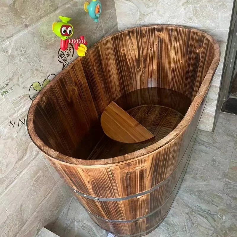 Heightened Bath Bucket Occupy An Area Adult And Child Bath Bucket, Solid Wood Bath Bucket Home Full Body Fumigation Bucket