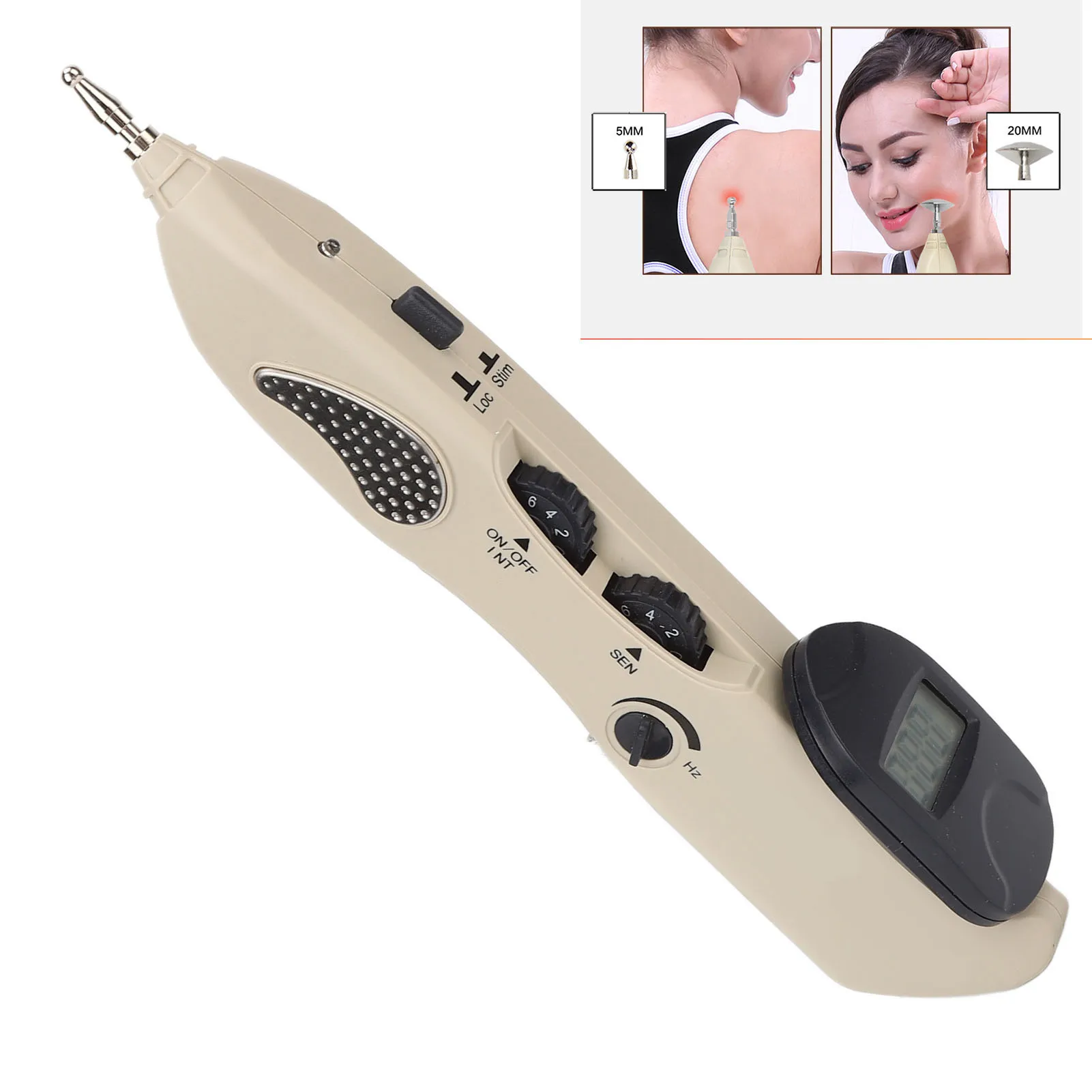 Electric Acupoint Massage Pen Meridians Massage Pen Electric Adjustable Pain Reduce Tighten Skin Relax Muscles Acupuncture Pen