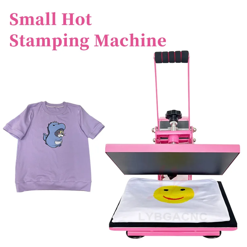 LY Heat Transfer Machine for T-Shirt Logo Leather Pressing 230x300mm 290x380mm Heating Plate Size Hot Stamping Printing Machine