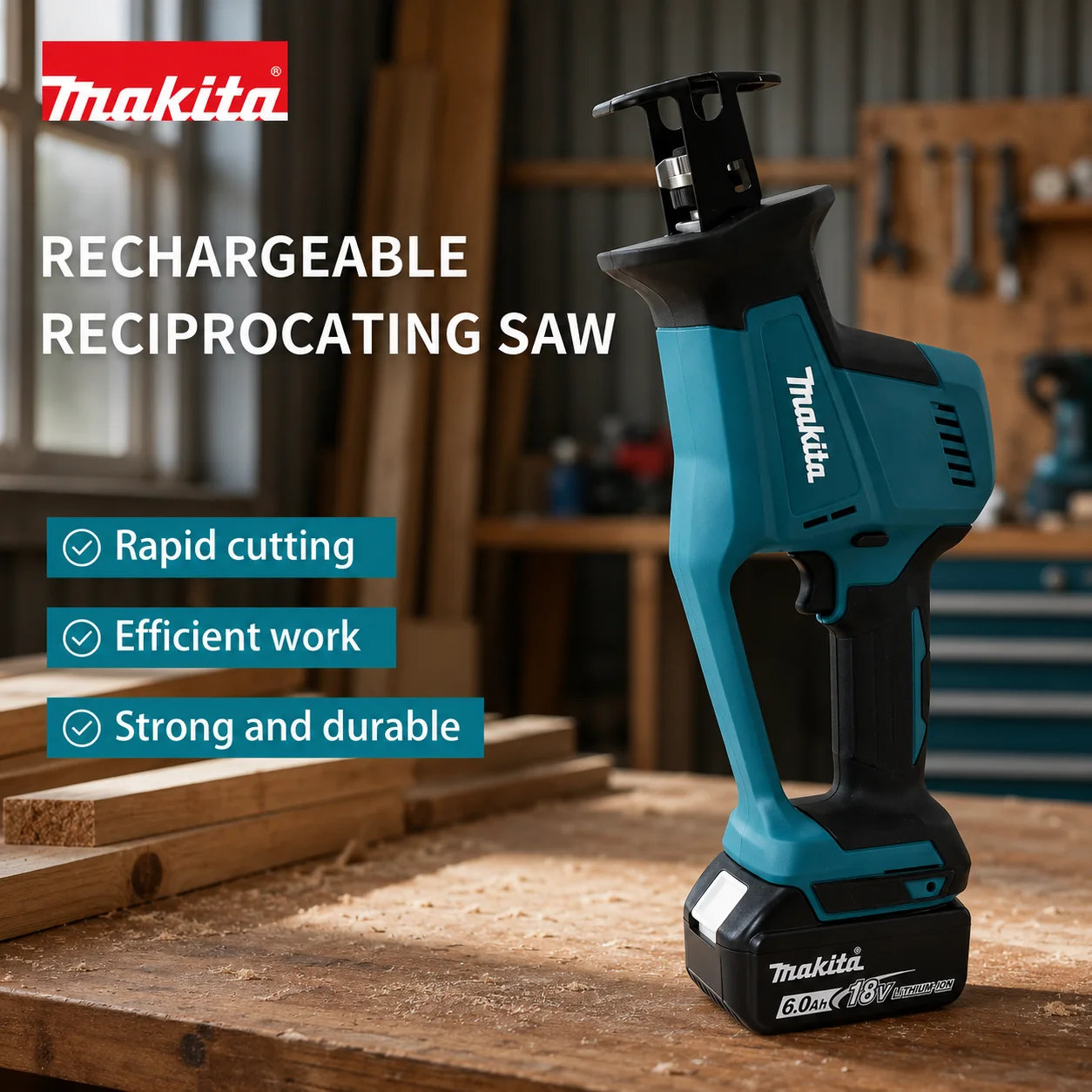 makita-djr189-18v-cordless-brushless-electric-reciprocating-saw-rechargeable-wood-metal-cutting-saw-portable-saw-power-tool