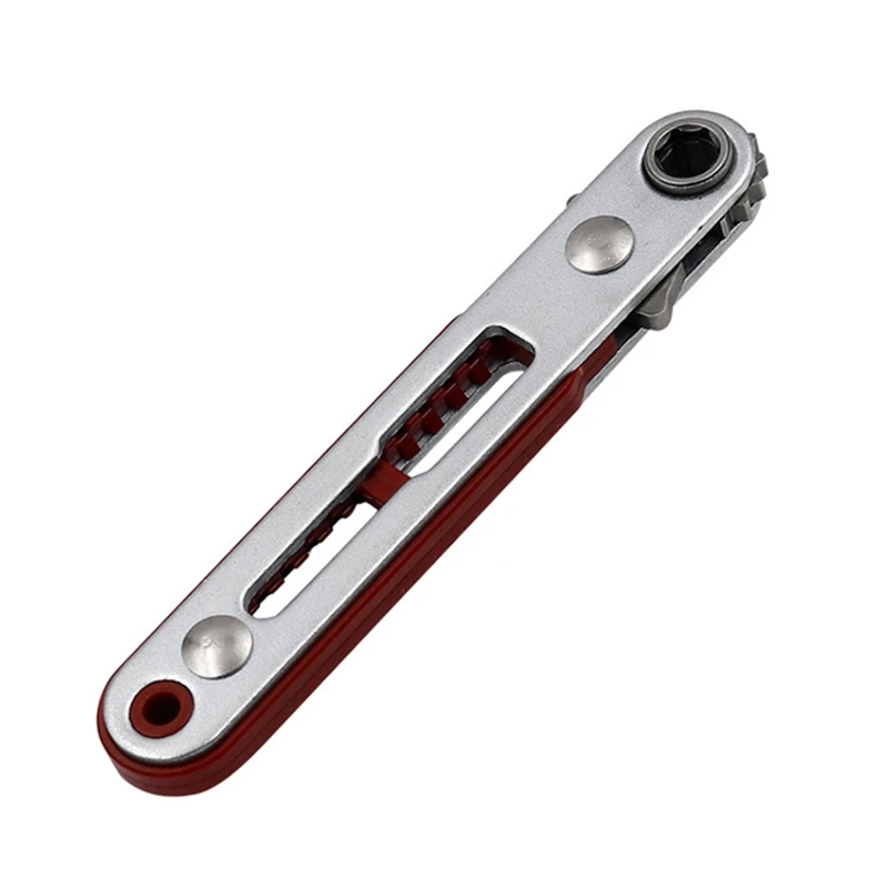 A2UD Practical Ratchet Wrench Double-way Socket Wrench for Bike Vehicle 1/4