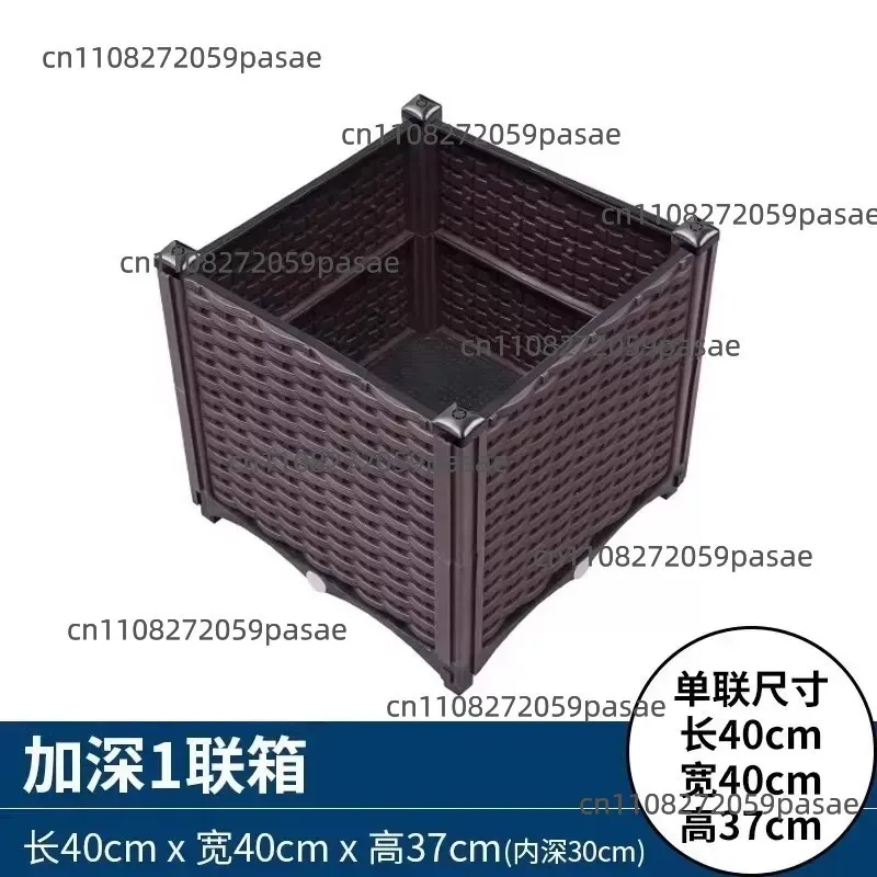 Extra-Large Plastic Planters for Flower Boxes, Planters, and Gardening—Ideal for Courtyards, Homes, and Balconies