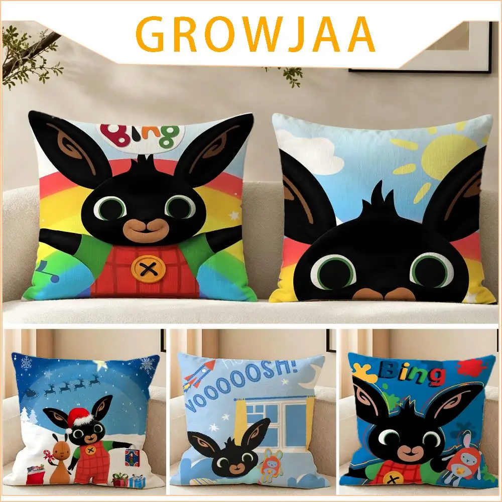 Ip Bing Bunny Cushion Cover Pillow Short Plush fresh natural Cushion for Living Room Bedroom Sofa Home Decoration