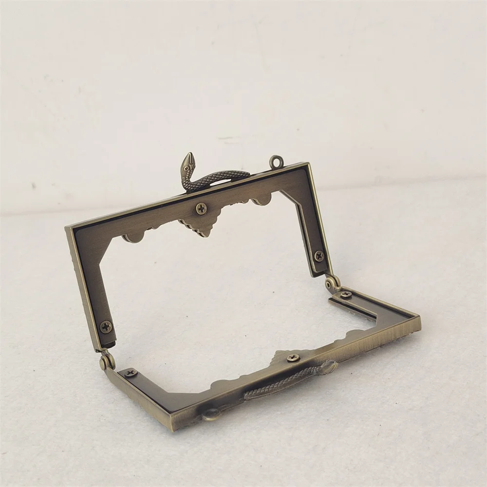 9.5X5 Cm Cynk Mosiądz Szycie Metalowa torebka Ramka Kwiat Torebka damska Pocałunek Zapięcie Wspornik DIY Sprzęt Akcesoria do torebek Uchwyt Obag — zdjęcie 4
