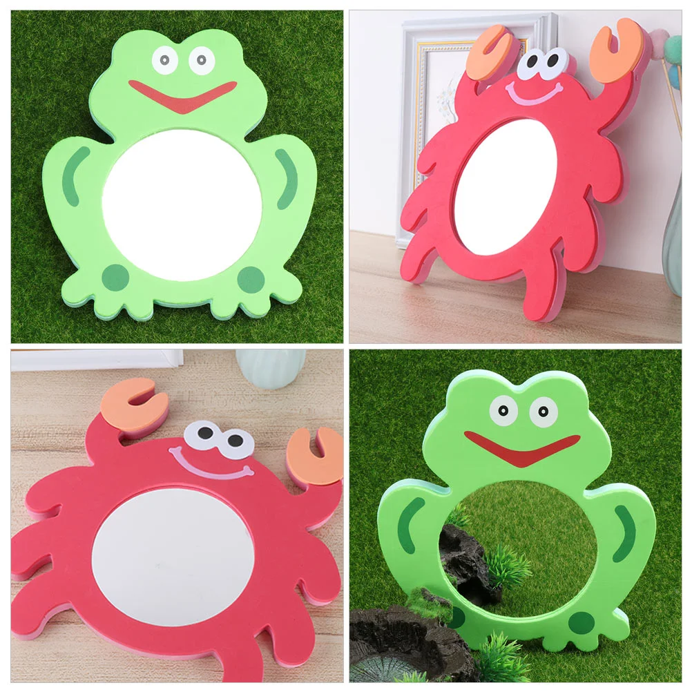 2 Pcs Letter Eva Cartoon Mirror Child Kid Toys Baby Water Tummy Time Bathtub Shower