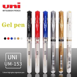 1PC Uni-ball Signo Broad UM-153 Gel Pen 1.0mm Back To School Anime Japanese Stationery White High Gloss Pen Unique Pen