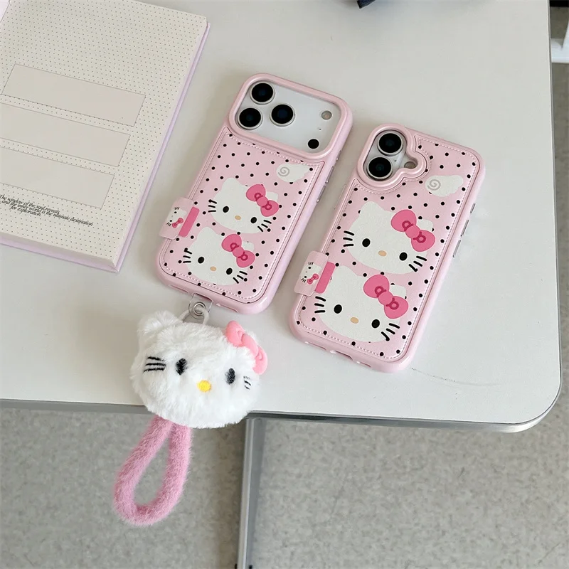 الفاخرة الوردي مرحبا كيتي الرمال المتحركة جراب هاتف آيفون 16 15 14 13 17 ProMax 15 زائد لينة مكافحة قطرة سيليكون الوفير غطاء #1