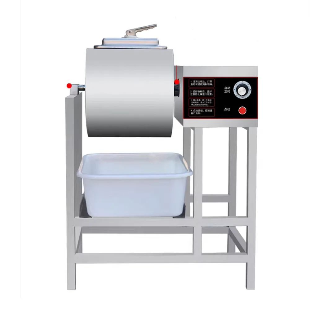 Commercial 80KG Stainless Steel Floor Model Vacuum Meat Marinator Mobile Vacuum Tumbler Chicken Marinating Machine