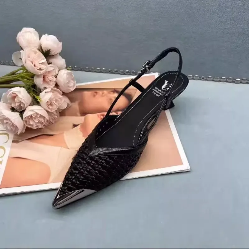 

Женские сандалии на тонком каблуке с широким ремешком и пряжкой, в тон, водонепроницаемые, на платформе, модные, многофункциональные, удобные, нескользящие