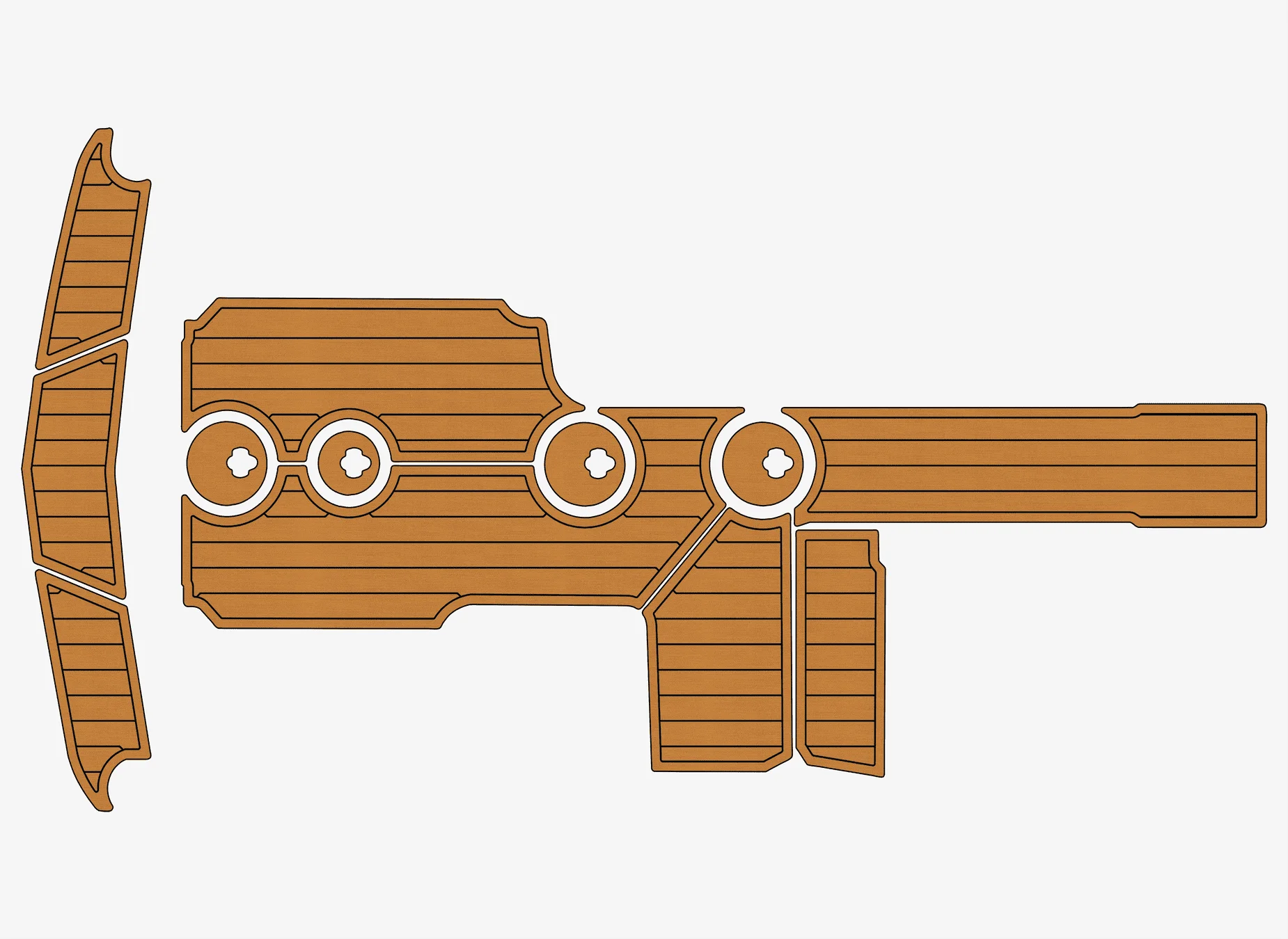 

Non-Slip EVA Faux Teak Marine Mat Self-Adhesive 6mm Yacht Cockpit Pad for 2020 Mastercraft NXT20 Boat Decking Easy Install