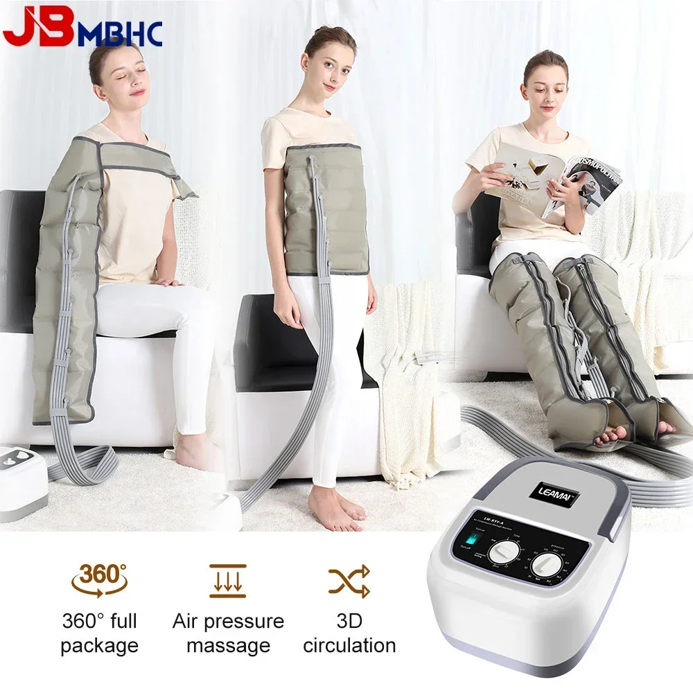 6 Cavity Electric Air Pressure Leg Waist Hand Massager Varicose Vein Therapy Device for Lymphatic Drainage Pressotherapy Machine