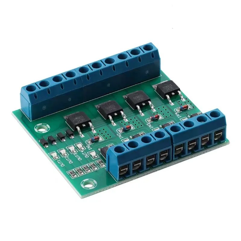 5pcsFour-channel MOSFET/Field-Effect Transistor Module Amplifier Circuit Board/Driver Module 4-channel Optocoupler Isolated DC