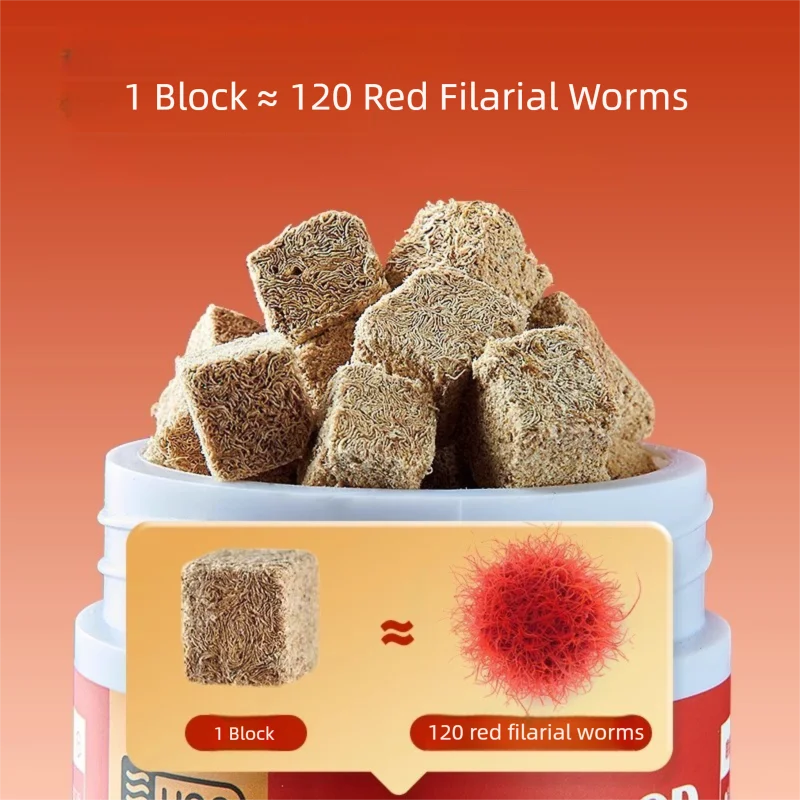 Yee Red Blood Worm Freeze Dried Artemia Salina Fish Food Feed for All Kinds of Tropical Aquarium Small Food