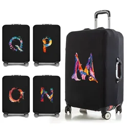 Travel Essentials Suitcase Cover Paint Letters Print for 18-32 Inch Traveling Accessories Bags Trolley Luggage Protective Case