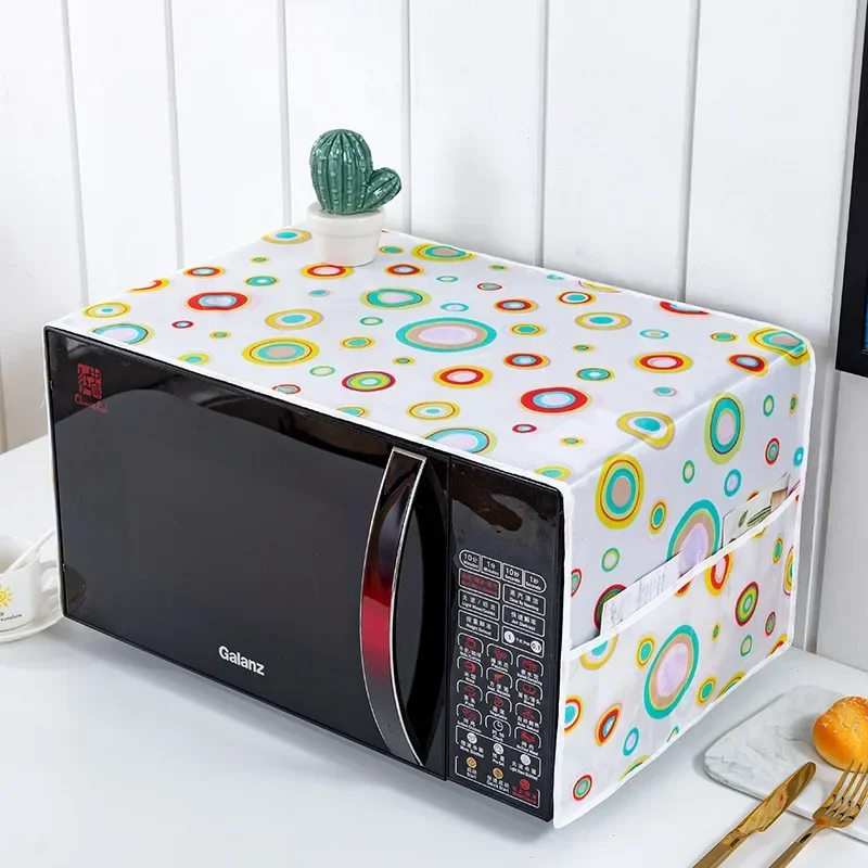 

Pastoral Printed Microwave Oven Dust Cover Modern Waterproof Oven Dust Cover Storage Bag Household Supplies