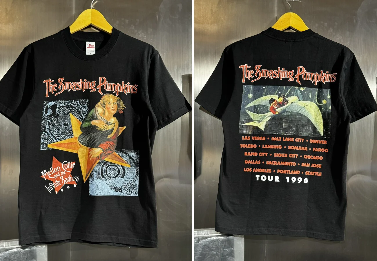 Fashion Y2k Vintaget Streetwear Rock Punk Band T Shirts The Smashing Pumpkins T Shirt Casual Loose Print Tops Fans Gift Unisex