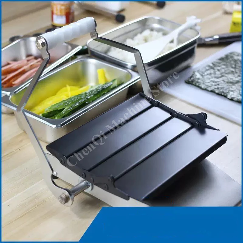 ماكينة لف السوشي اليدوية التجارية، مجموعة أدوات صنع السوشي الاحترافية، صانع السوشي المربع الدائري