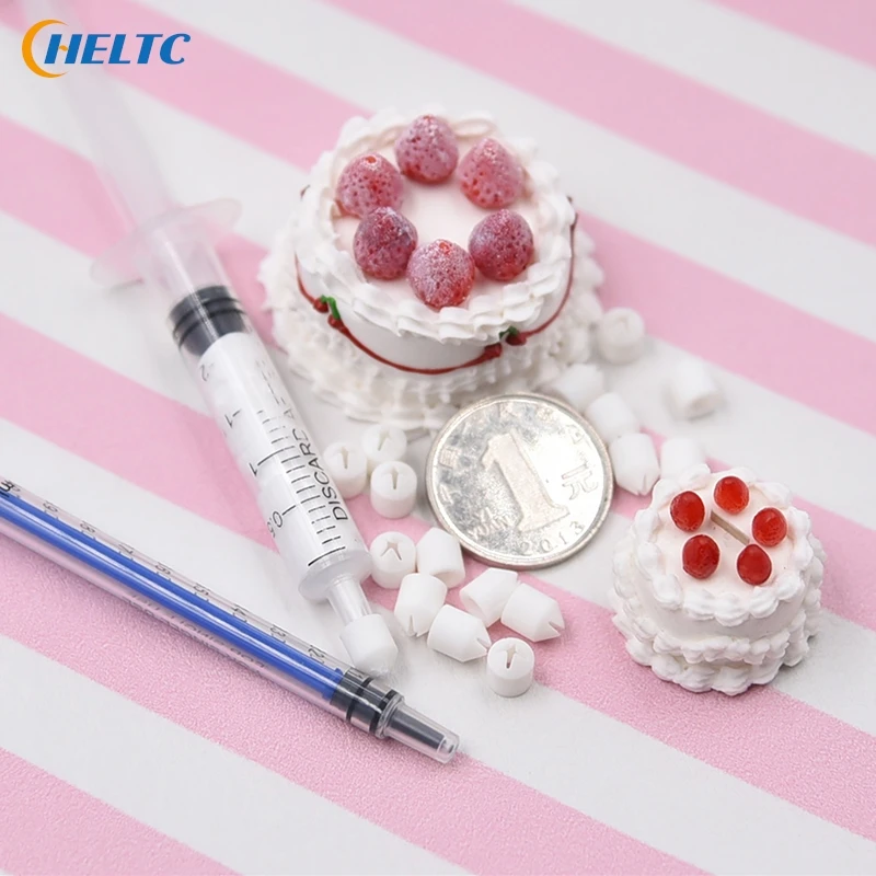 1Set plastic Mini Nozzle For Milk Cream Clay Dessert Food Toy DIY Miniature Dessert Cake Ceramic Shape Coloring Pottery Tools