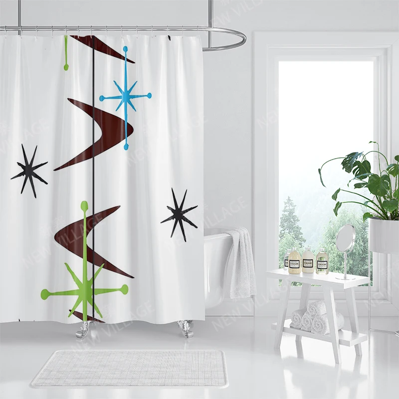 Waterproof fabric shower curtains Bathroom curtain accessories Bath curtain for shower 180x200 240*200 boho decoration abstract