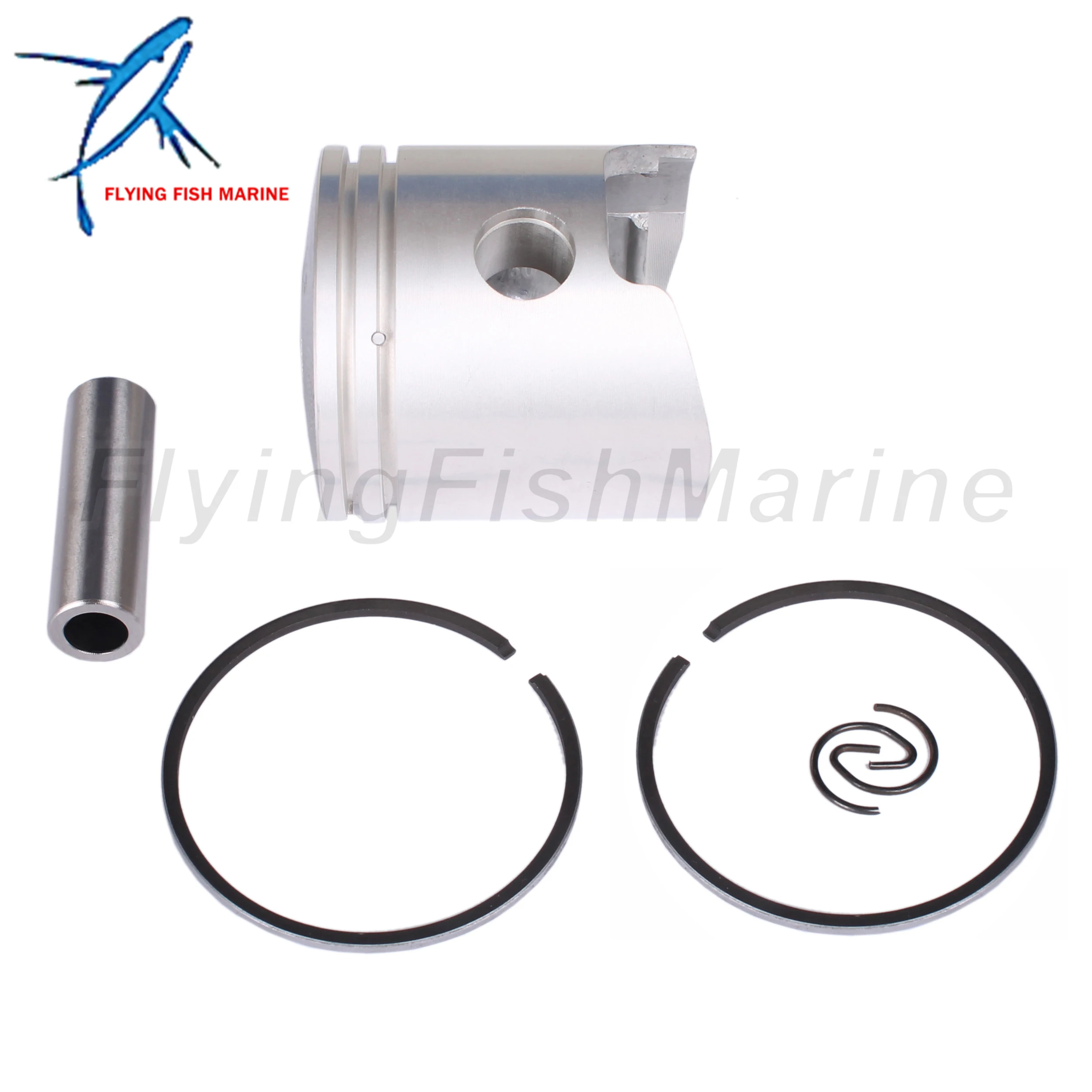 Outboard Motor 6E7-11636-00 18-3978 Piston Set & 682-11610-21 20 Ring for Yamaha / 761-8023T 8023M 39-15322T for Mercury 9.9HP 1