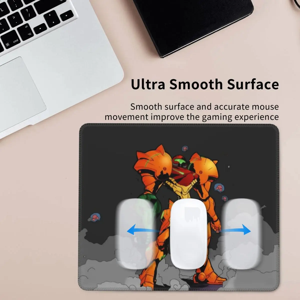 لوحة ماوس Metroid Samus Aran Prime Hunter لوحة مفاتيح الكمبيوتر ماوس حصيرة الألعاب المحمول حصيرة مكتبية ملحقات المكتب مفارش الطاولة #3