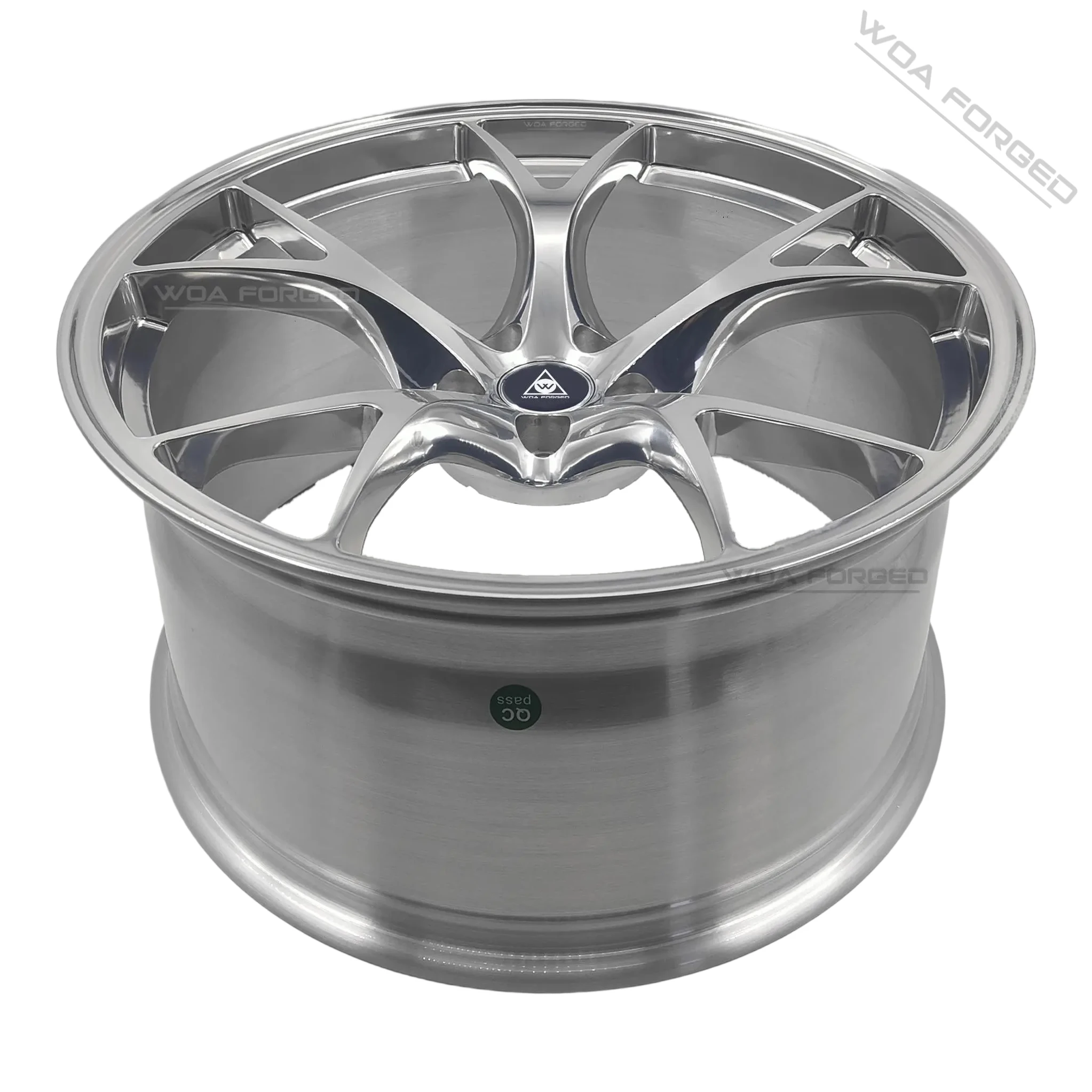 

Lightweight Flow-formed19 20 21inch Deep Spy-style Concave 5X112 5X120 Custom Polished Forged Aluminum Silver Spoke for F603S007