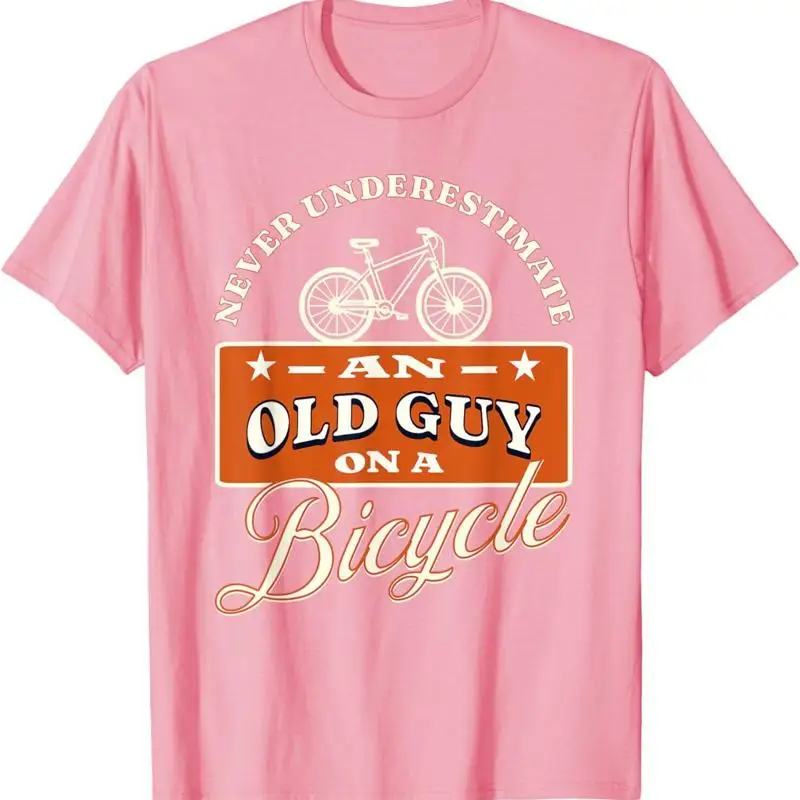 

Never Underestimate An Old Man On A Bicycle Witty Cycling T Shirt