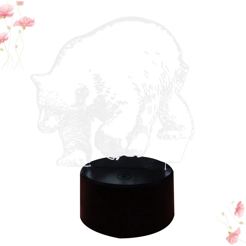 

3D Lamp Polar Bear Shape Stylish Acrylic Night Light USB Charging Operated Bedroom Living Room Office Desk