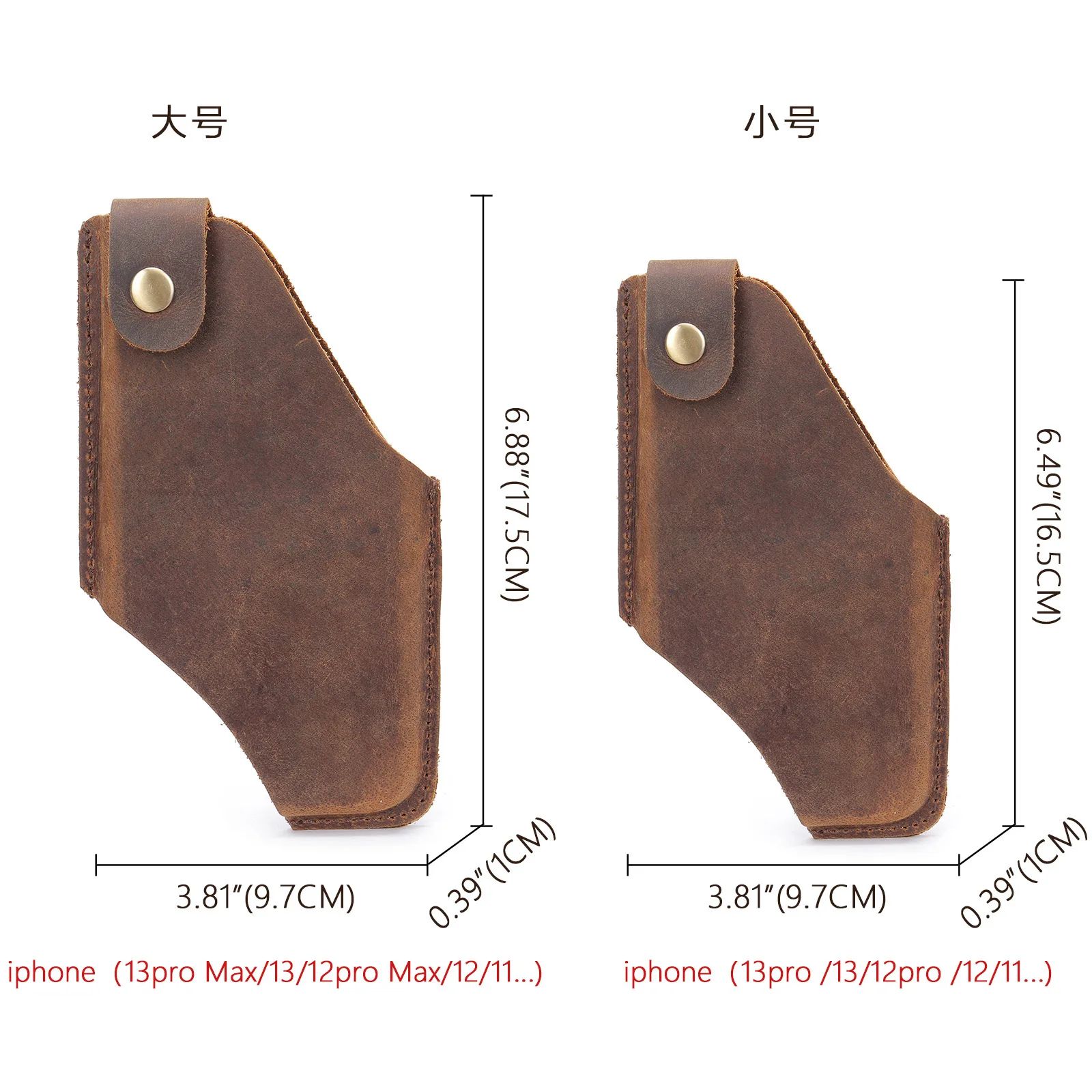 Genuine Leather Vintage Waist Bag Cellphone Loop Holster Mens Belt Bag Phone Pouch Wallet Phone Case Mobile Phone Bag For Male