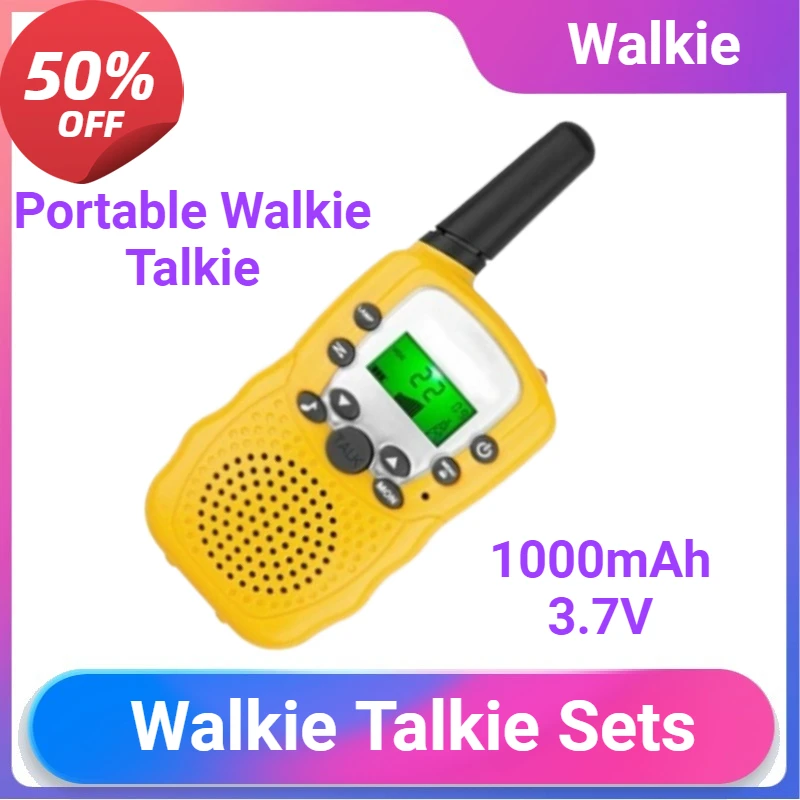 

2pcs Education Parent-child Interaction Wireless Handheld Kids Walkie Talkie Indoor and Outdoor Puzzle Toys
