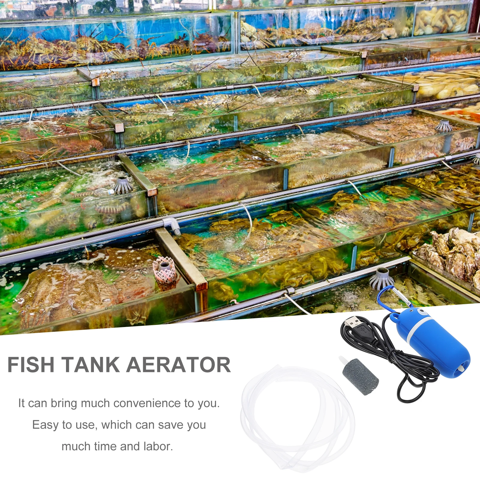 

Portable Oxygen Pump for Fish Tank Aquarium Aerator USB Air Pump Small Lightweight Durable Fish Tank Accessory Supply
