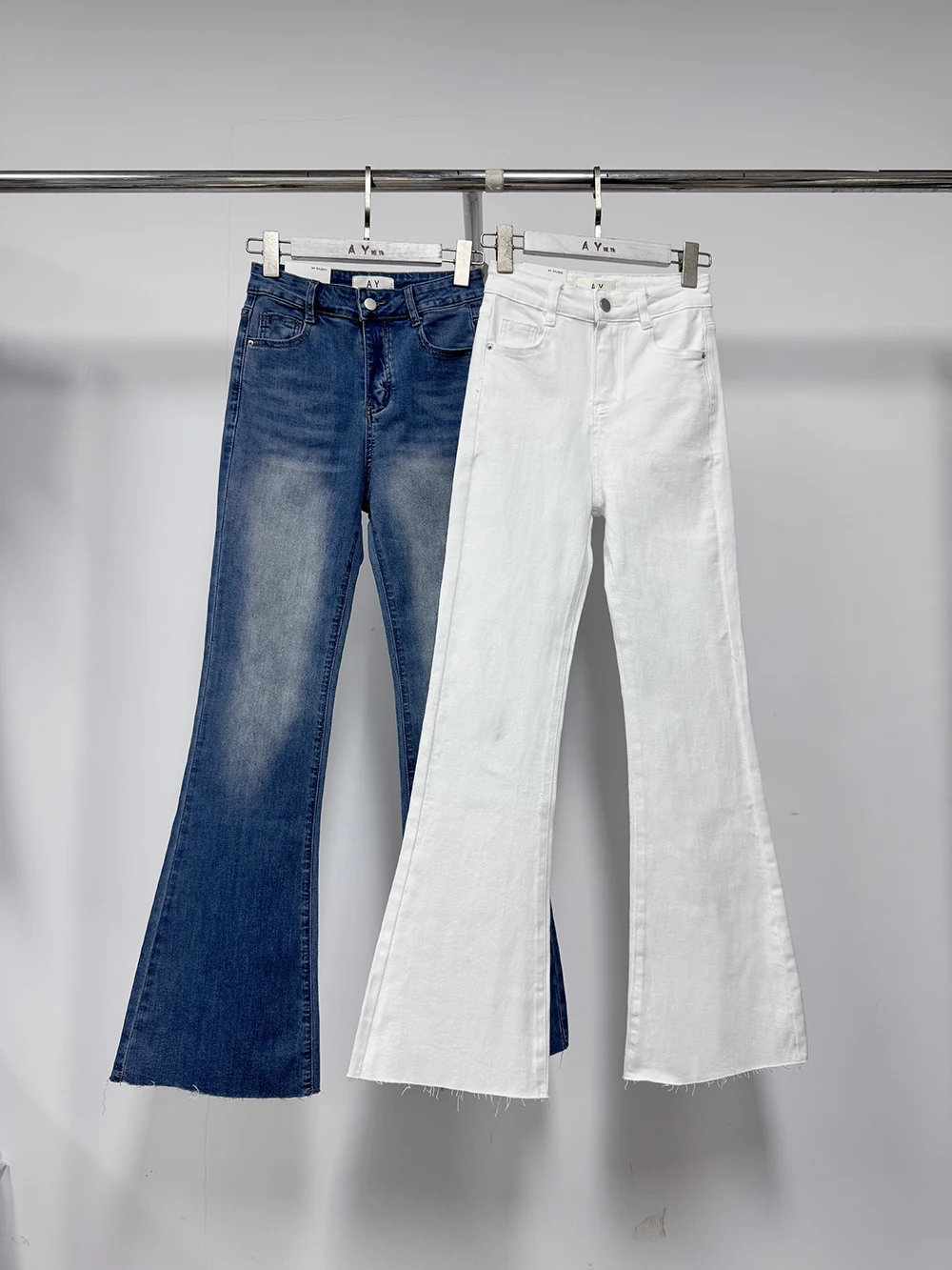 여성 봄 여름 하이 웨스트 스트레치 슬림 플레어 청바지 레이디 streetwear 전체 길이 부츠 컷 스키니 청바지