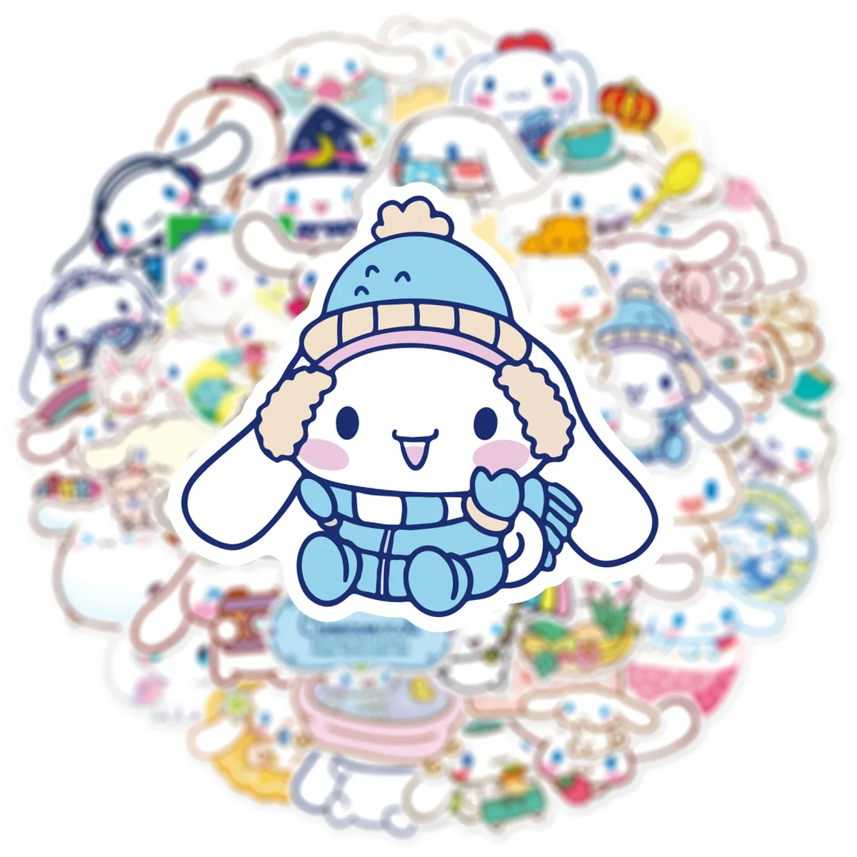 50PCS การ์ตูน Cinnamoroll สุนัขน่ารัก Graffiti สติกเกอร์รถจักรยานยนต์กระเป๋าเดินทางถ้วยน้ํากีตาร์สติกเกอร์กันน้ํา