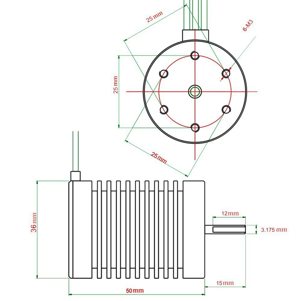 Motor sin escobillas impermeable F540 4370Kv Rc con juego combinado 60A Esc para coche Rc DY