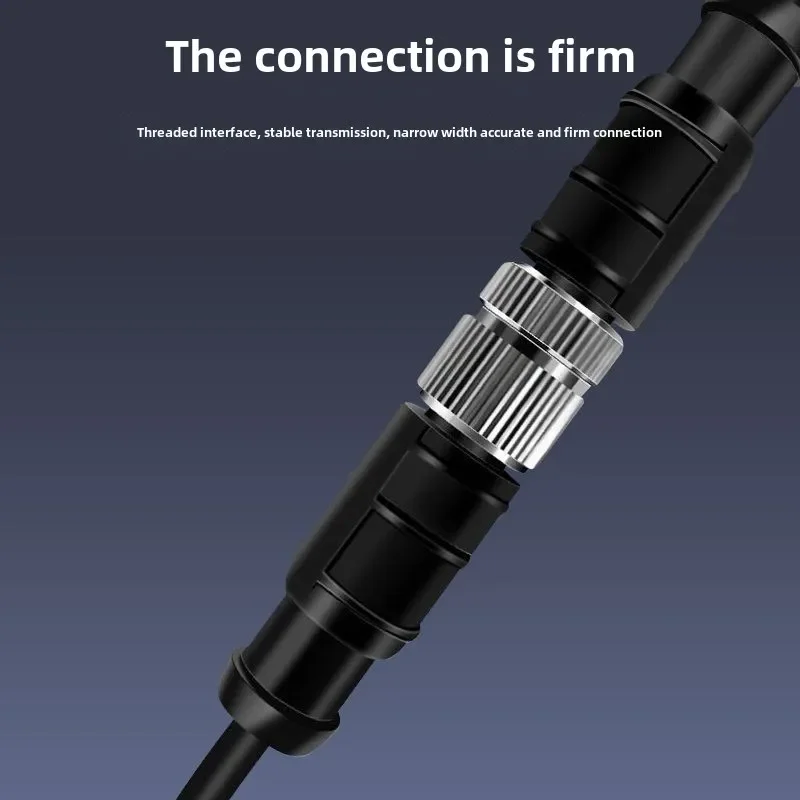 Waterproof M12 12Pin A-type Connector Cable IP67 4 5 8 17 Pin Connection Coding Line Shileded Male Female Sensor IO Power Cord