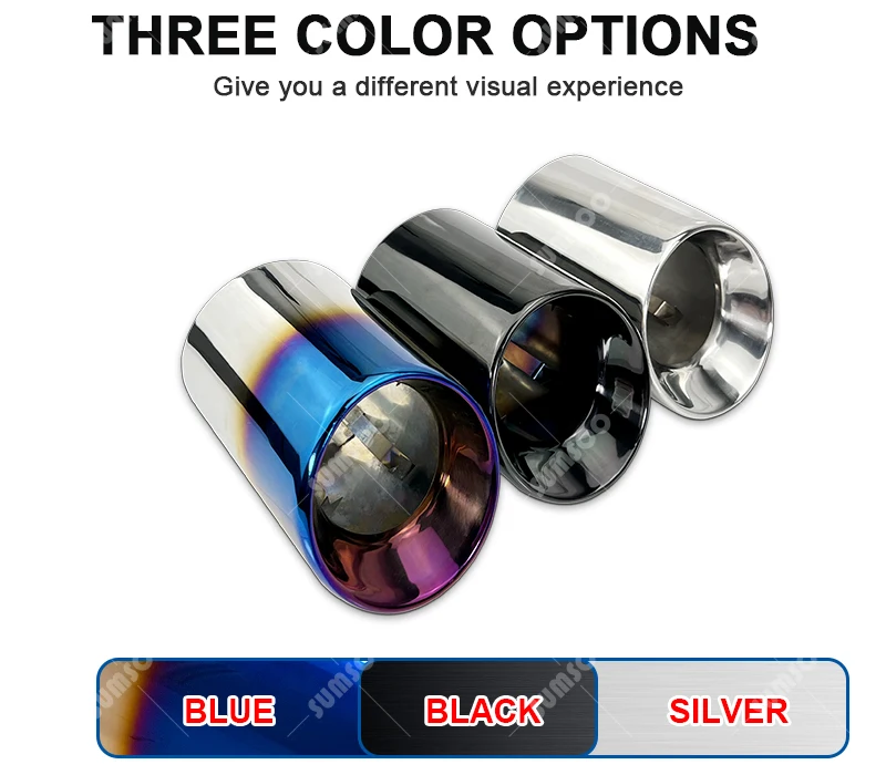 Lot De 4 Embouts D'Échappement Chromés Noirs Racing Pour BMW F80 M3 F82 F83 M4 F87 M2C - Silencieux Amélioré