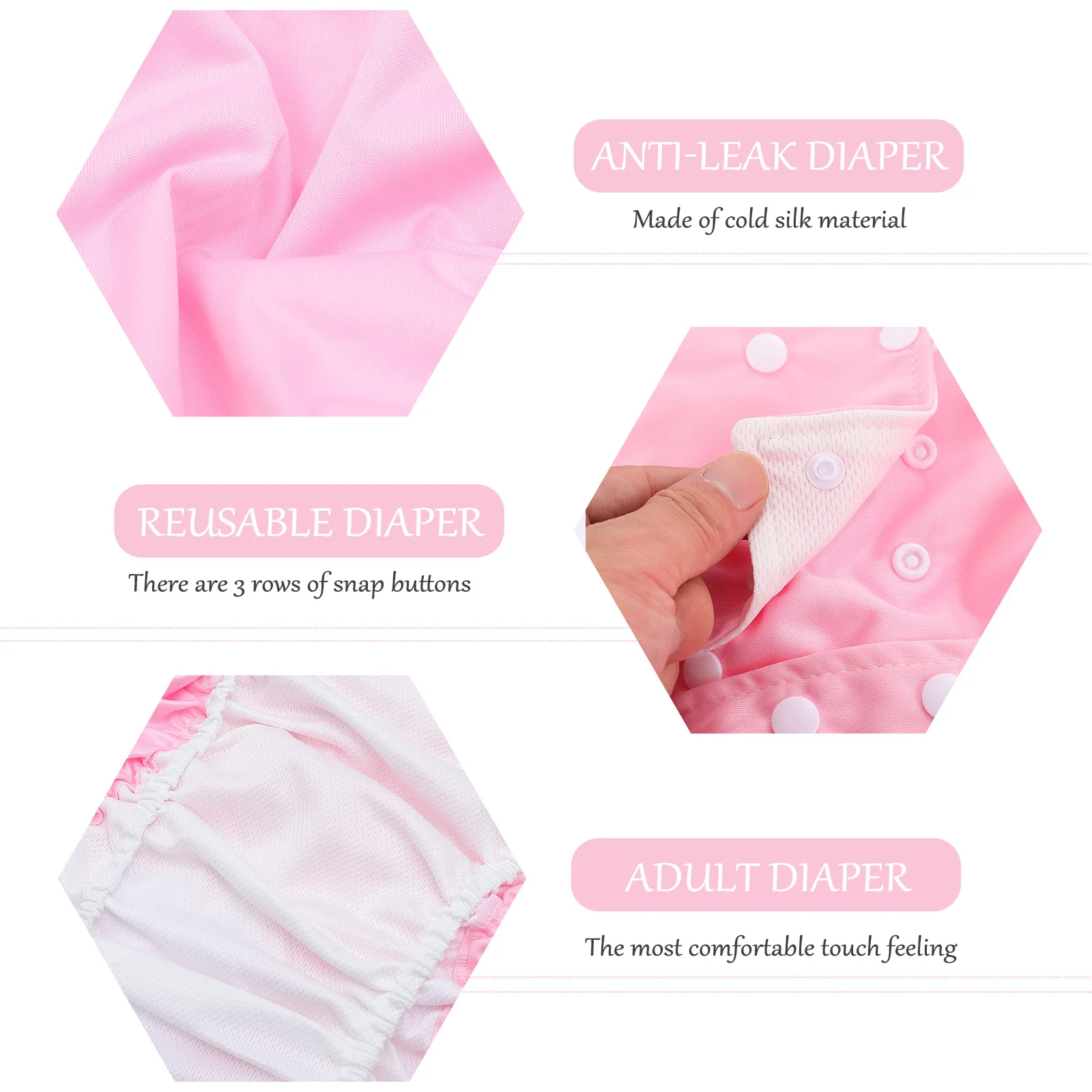 

1Pcs Anti-Leak Diaper Pants Reusable Washable Adult Incontinence Briefs Comfortable Skin Touch Anti-Leak Diaper