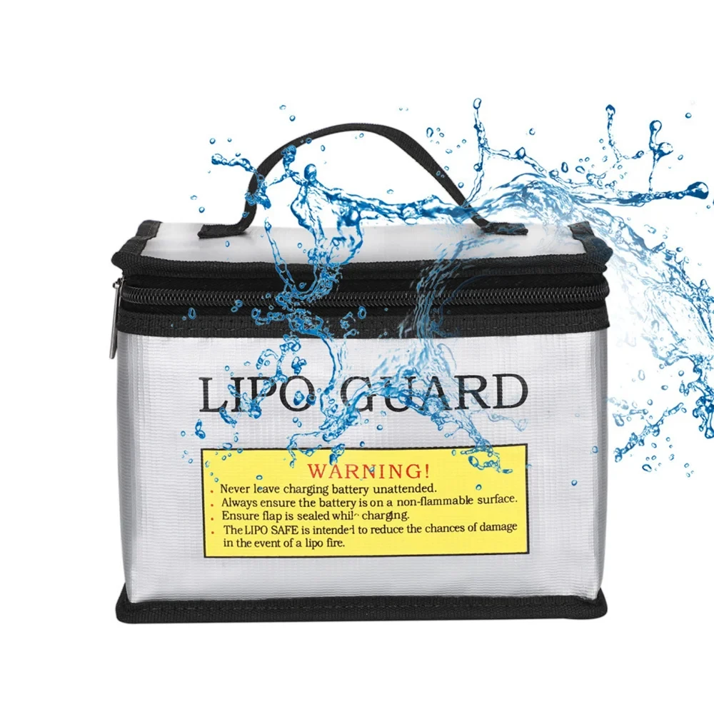 Heavy Duty Fireproof Explosion Proof LiPo Battery Safety Storage Hand Bag 215x145x165mm Battery Charging Protective Guard Pouch