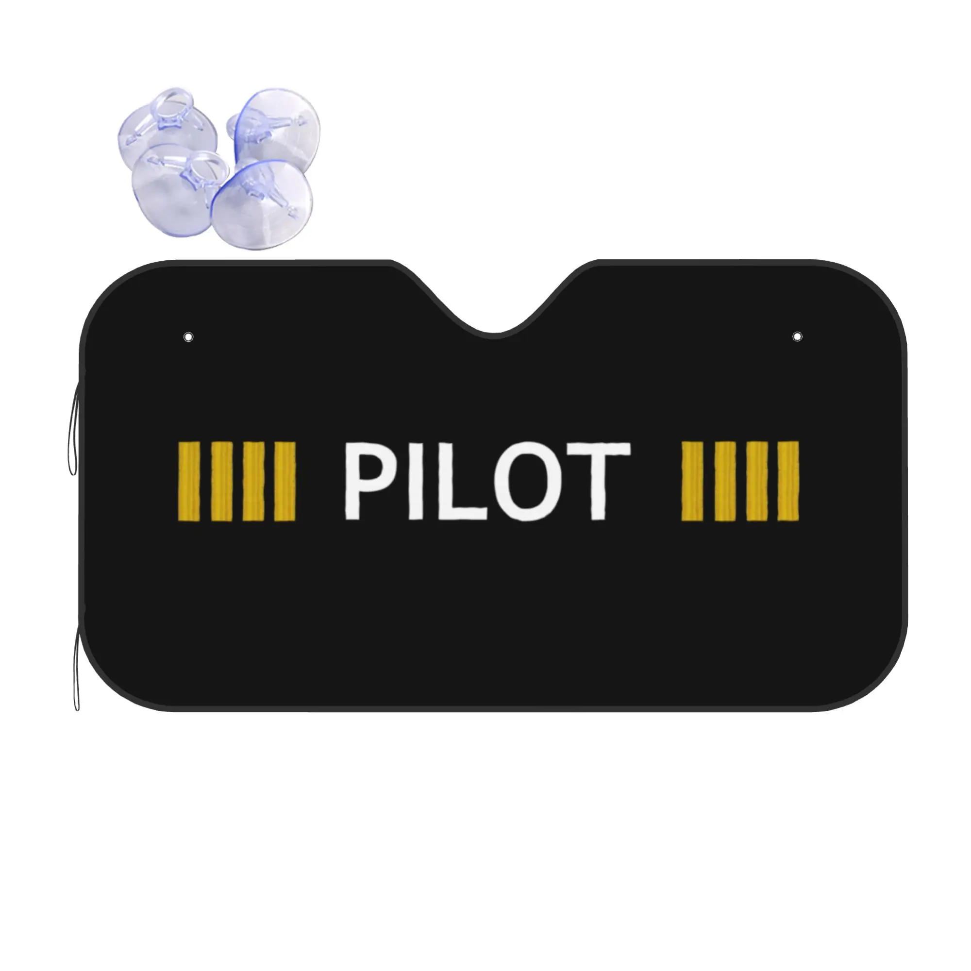 Pilot Captain Stripes Aviation Aviator Car Front Window Sun Shade Heat Insulation Cover Portable UV Protection Covers