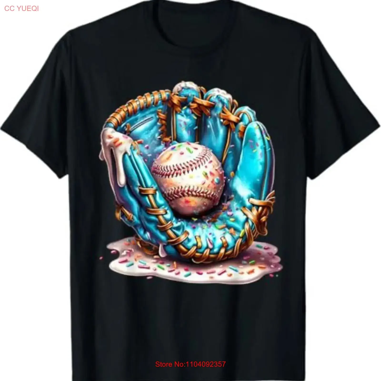 NEW Baseball Lifestyle 101 Apparel Drip Ice Cream T Shirt vintage Washed Breathable Versatile Soft Comfortable