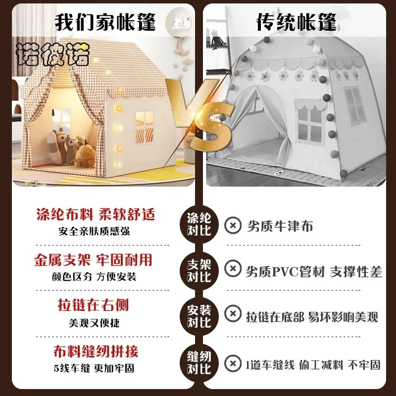 Tente de jeu pour enfants, garçon et fille, jouets de princesse d'intérieur, maison de pique-nique en plein air, petite maison, cadeau d'anniversaire pour enfants, décor de chambre d'enfant