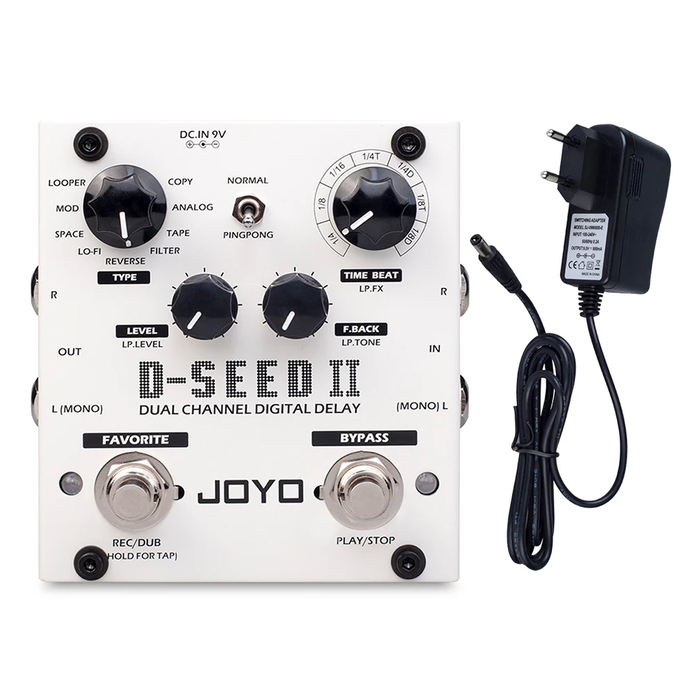 JOYO D-SEED ディレイギターペダル ルーパー付き デュアルチャンネル